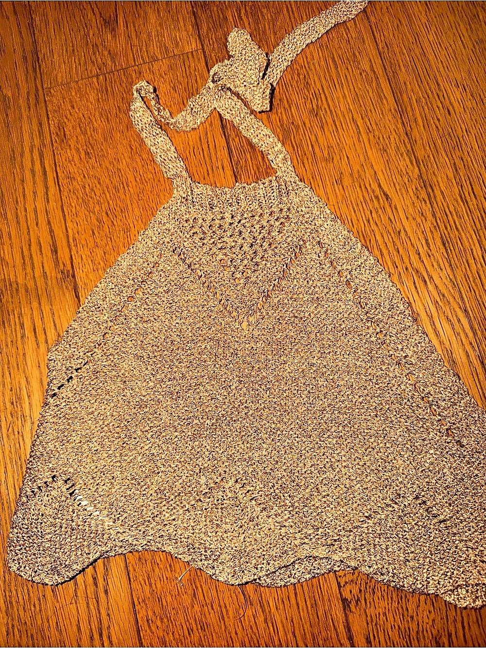 Gold Knit Halter Tank